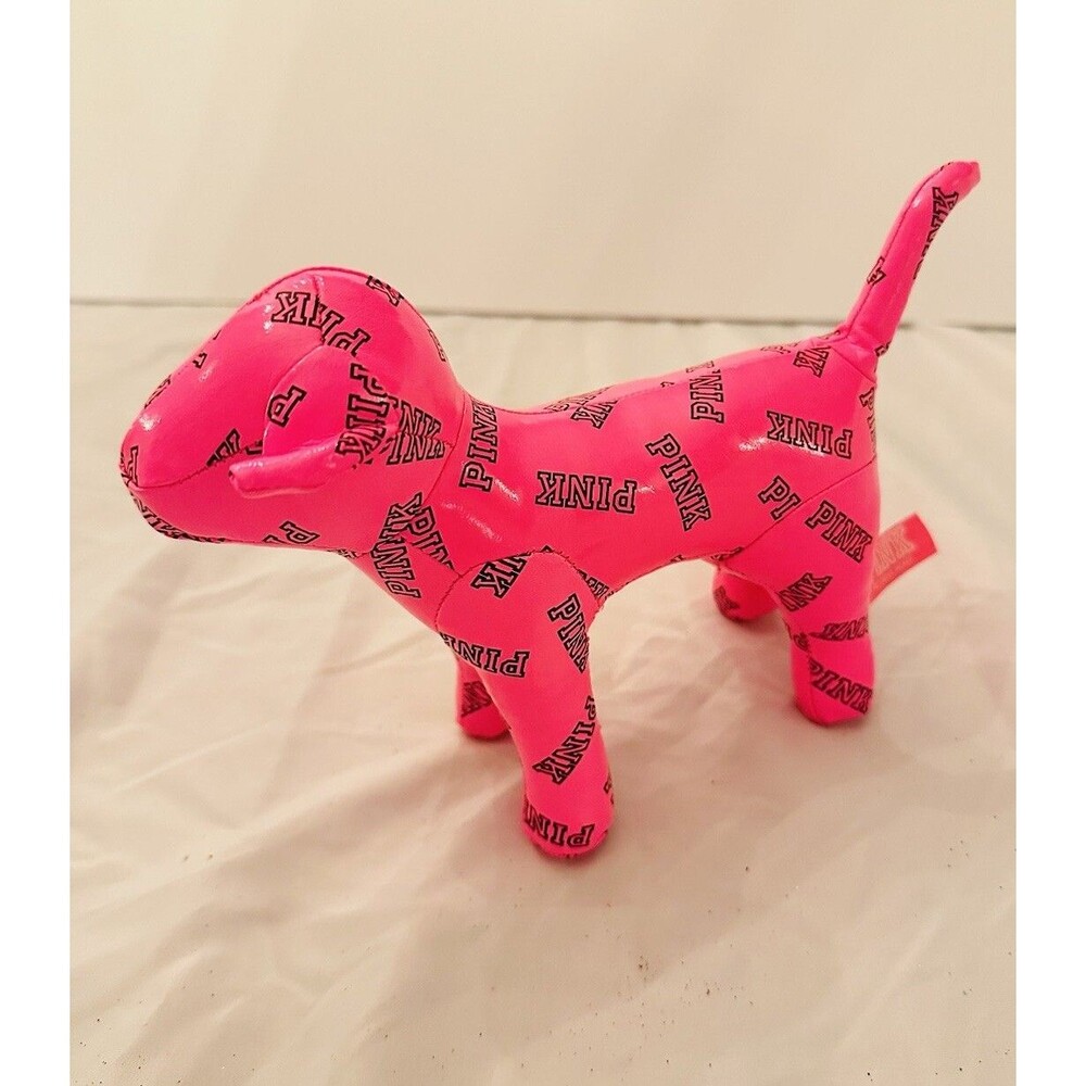 Victoria Secret VS Hot PINK Stuffed Dog Stuffed Animal P5